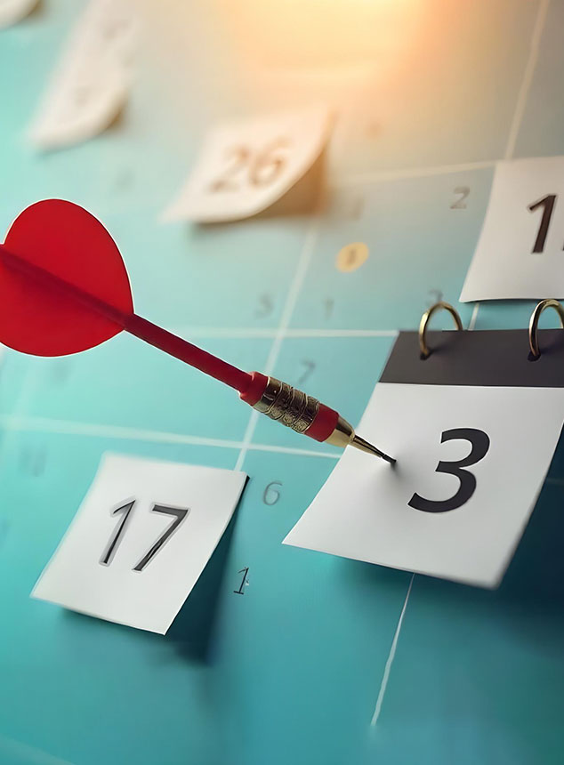 Dart hitting the target showing the achievement of goals through Healthark's measures