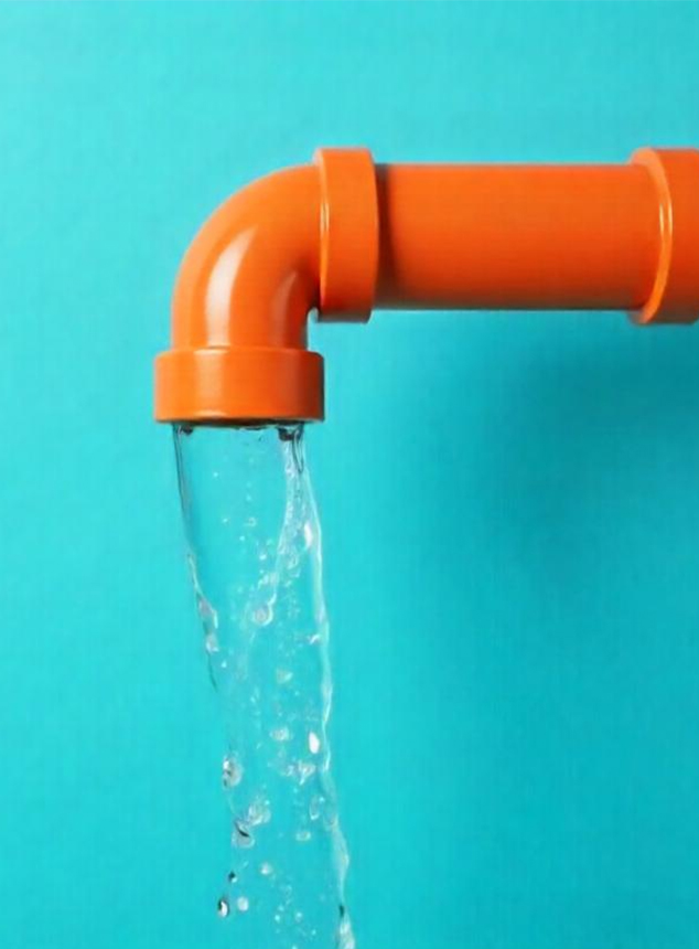 Pipe with steady stream of water showing Healthark's solutions